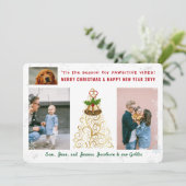 かわいいおもしろい雪の結晶かわいい犬の猫3 シーズンカード (スタンド正面)