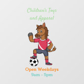 かわいいおもしろい馬遊のサッカー漫画 ウィンドウサイン (シート)