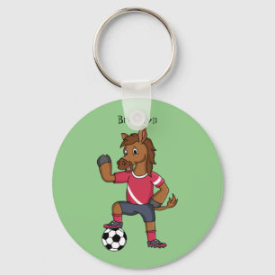かわいいおもしろい馬遊のサッカー漫画 キーホルダー