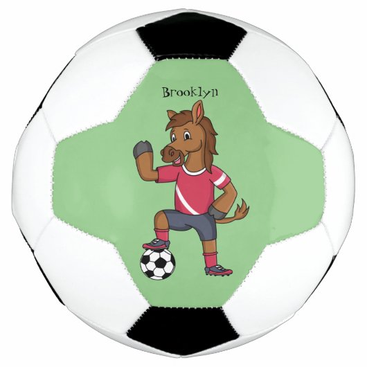 かわいいおもしろい馬遊のサッカー漫画 サッカーボール (正面)