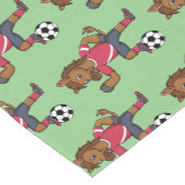 かわいいおもしろい馬遊のサッカー漫画 ショートテーブルランナー (コーナー)