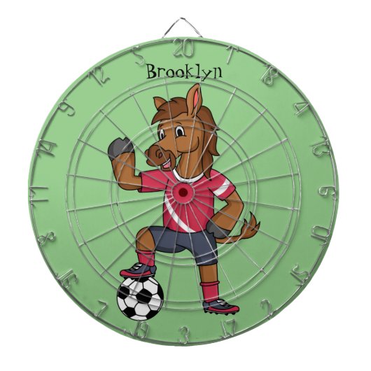 かわいいおもしろい馬遊のサッカー漫画 ダーツボード (正面)