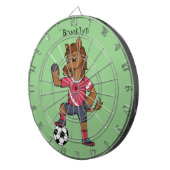 かわいいおもしろい馬遊のサッカー漫画 ダーツボード (正面右)