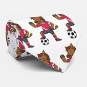 かわいいおもしろい馬遊のサッカー漫画 ネクタイ (ロール)