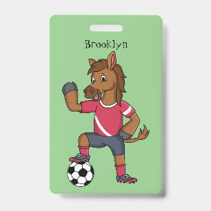 かわいいおもしろい馬遊のサッカー漫画 バッジ