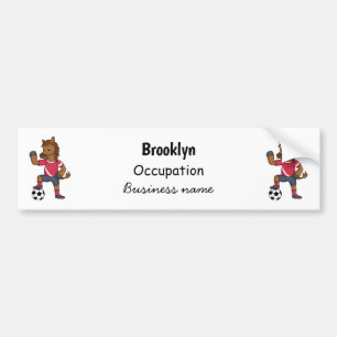 かわいいおもしろい馬遊のサッカー漫画 バンパーステッカー