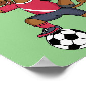 かわいいおもしろい馬遊のサッカー漫画 ポスター (角)