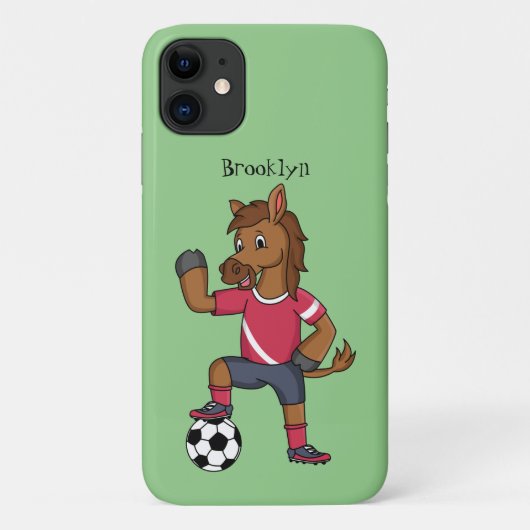かわいいおもしろい馬遊のサッカー漫画 Case-Mate iPhoneケース (裏面)