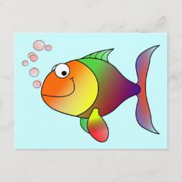 かわいいおもしろい魚 – カラフル ポストカード