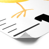 かわいいおもしろい鳥の漫画のポスター ポスター (角)