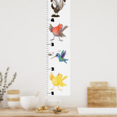 かわいいおもしろい鳥の漫画のポスター ポスター (キッチン)