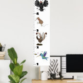 かわいいおもしろい鳥の漫画の成長チャート ポスター (ホームオフィス)