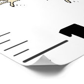 かわいいおもしろい鳥の漫画の成長チャート ポスター (角)