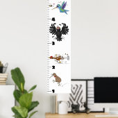 かわいいおもしろい鳥の漫画の成長チャート ポスター (ホームオフィス)