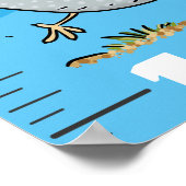 かわいいおもしろい鳥の漫画の成長チャート ポスター (角)