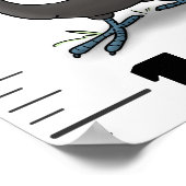 かわいいおもしろい鳥の漫画の成長チャート ポスター (角)