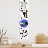 かわいいおもしろい鳥の漫画の成長チャート ポスター (キッチン)