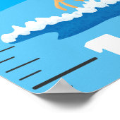 かわいいおもしろい鳥の漫画の成長チャート ポスター (角)