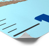 かわいいおもしろい鳥の漫画の成長チャート ポスター (角)