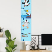 かわいいおもしろい鳥の漫画の成長チャート ポスター (ホームオフィス)