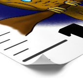 かわいいおもしろい鳥の漫画の成長チャート ポスター (角)