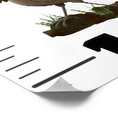 かわいいおもしろい鳥の漫画 ポスター (角)