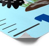 かわいいおもしろい鳥の漫画 ポスター (角)