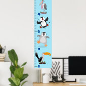 かわいいおもしろい鳥の漫画 ポスター (ホームオフィス)