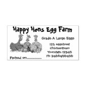 かわいいおもしろい鶏の卵のカートンラベル ラバースタンプ (インプリント)