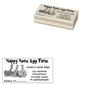 かわいいおもしろい鶏の卵のカートンラベル ラバースタンプ (押印)