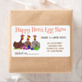 かわいいおもしろい鶏の卵のカートン ラベル (インサイチュ)