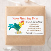 かわいいおもしろい鶏の卵のカートン ラベル (インサイチュ)