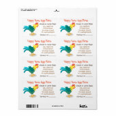 かわいいおもしろい鶏の卵のカートン ラベル (フルシート)