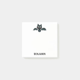 かわいいおもしろい黒こうもり（名前あり） ポストイット