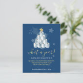 かわいいおもしろい2020年ウォーターカラートイレ紙ツリー シーズンカード (スタンド正面)