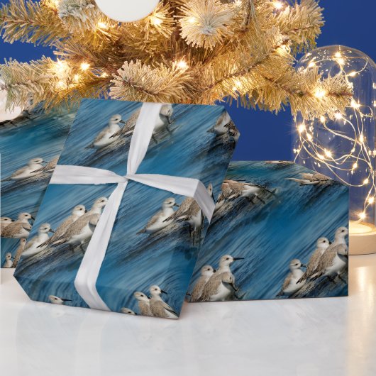 かわいいおもしろい4サンダーリンズサンドピアスアットザビーチ ラッピングペーパー (クリスマス)