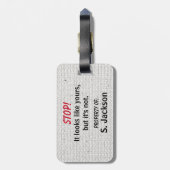 かわいいおもしろい ラゲッジタグ (裏面縦)