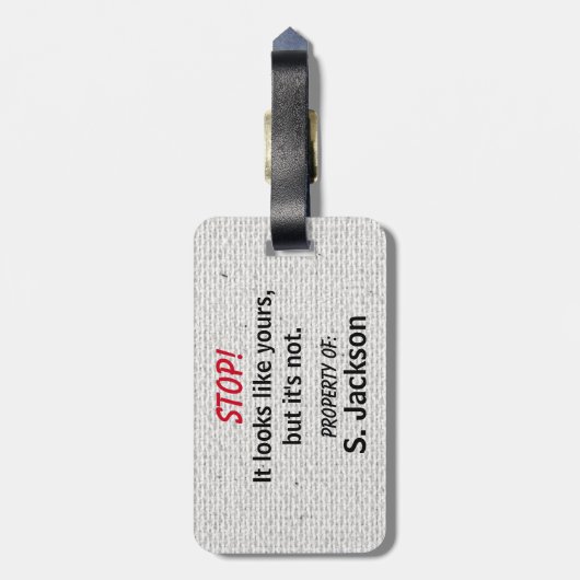 かわいいおもしろい ラゲッジタグ (裏面縦)