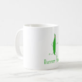 かわいいおもしろいRunner Beanグラフィックランニング·の贈答品 コーヒーマグカップ (正面左)