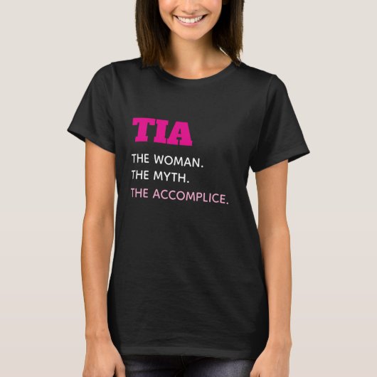 かわいいおもしろおばちゃんTia Tシャツ (正面)