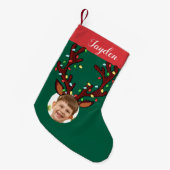 かわいいおもしろクリスマスフォト スモールクリスマスストッキング (正面 (吊り時))