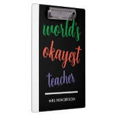 かわいいおもしろ先生感謝 クリップボード (右)