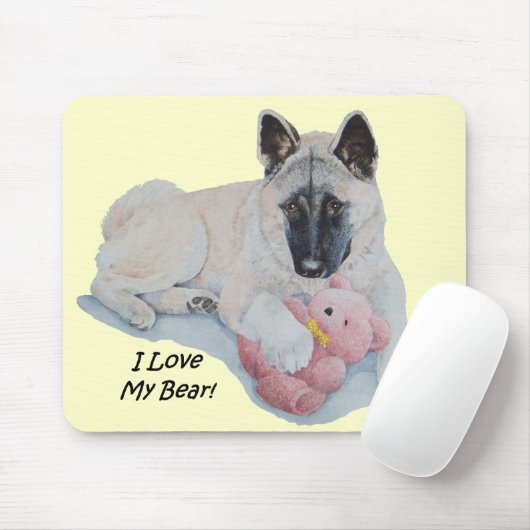 かわいいおもちゃのかわいい犬の黒いマスクをした秋田  マウスパッド (マウス)