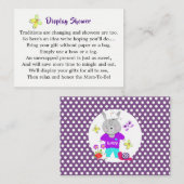 かわいいおもちゃのウサギ 赤ちゃんうさぎ ベビーシャワーディスプレイ エンクロージャーカード (正面/裏面)