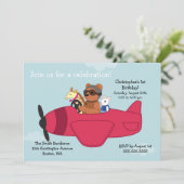 かわいいおもちゃの飛行機キッズの誕生日招待状 招待状 (スタンド正面)