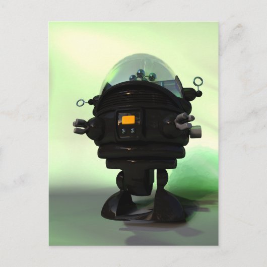 かわいいおもちゃ惑星ロボットはがき ポストカード (正面)