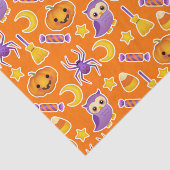 かわいいおよびおもしろいのハロウィンのグラフィックパターン 薄葉紙 (詳細)