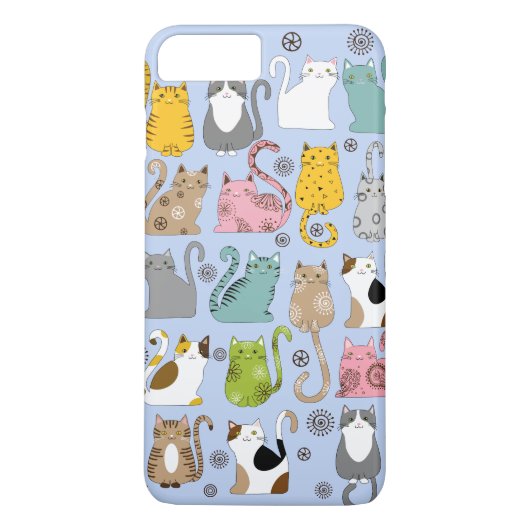 かわいいおよびおもしろい猫のiPhone 7のプラスの場合の束 Case-Mate iPhoneケース (裏面)