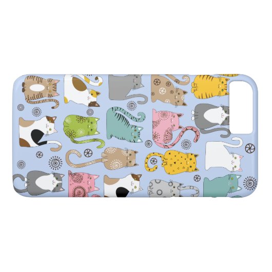かわいいおよびおもしろい猫のiPhone 7のプラスの場合の束 Case-Mate iPhoneケース (裏面(横))