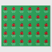 かわいいおパーソナライズされた玉子様のクリスマス ラッピングペーパー (フラット)